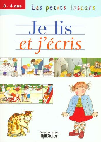 Couverture du livre « Je lis et j'ecris 3-4 ans - cahier » de Michele Garabedian aux éditions Didier