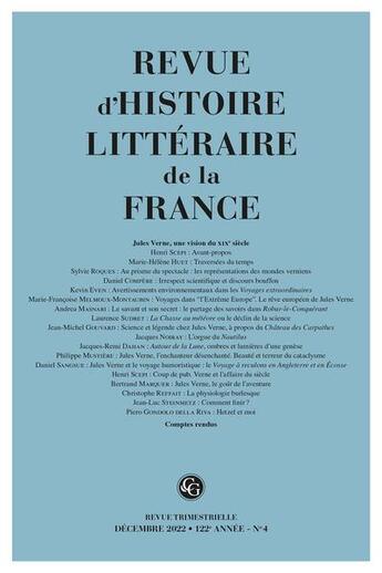 Couverture du livre « Revue d'histoire litteraire de la france 4 - 2022, 122e annee, n 4 - varia » de  aux éditions Classiques Garnier