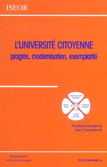 Couverture du livre « L'UNIVERSITE CITOYENNE » de Iseor/ aux éditions Economica