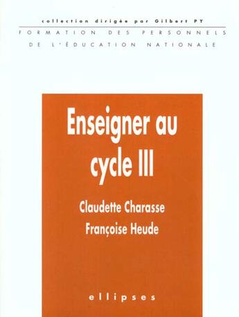 Couverture du livre « Fpe ensei.au cyc.iii » de Charasse Heude aux éditions Ellipses