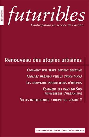 Couverture du livre « Renouveau Des Utopies Urbaines » de  aux éditions Futuribles