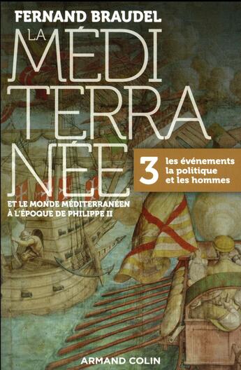 Couverture du livre « La Méditerranée et le monde méditerranéen à l'époque de Philippe II t.3. les événements, la politique et les hommes » de Fernand Braudel aux éditions Armand Colin