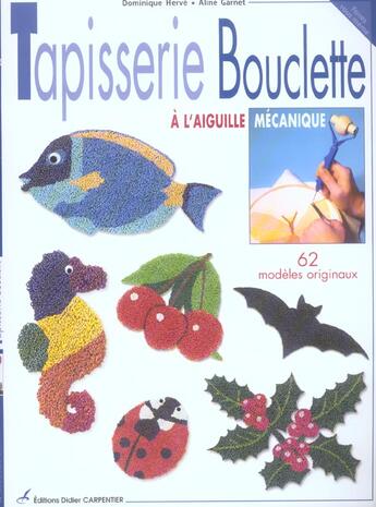 Couverture du livre « Tapisserie A L'Aiguille Mecanique-37 Modeles Originaux (La) » de Herve/Garnet aux éditions Editions Carpentier