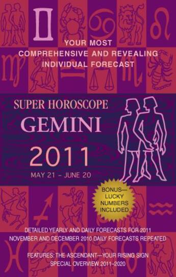 Couverture du livre « Gemini (Super Horoscopes 2011) » de Beim Margarete aux éditions Penguin Group Us