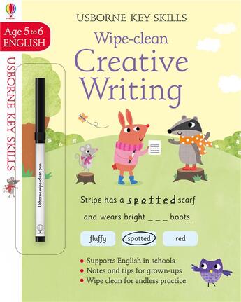 Couverture du livre « Creative writing ; age to 5/6 » de Caroline Young et Anna Suessbauer aux éditions Usborne