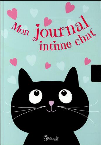 Couverture du livre « Mon journal intime ; chat » de  aux éditions Grenouille