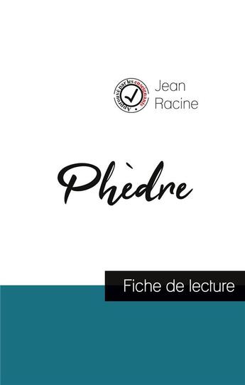 Couverture du livre « Phèdre, de Jean Racine ; ffiche de lecture » de  aux éditions Comprendre La Litterature