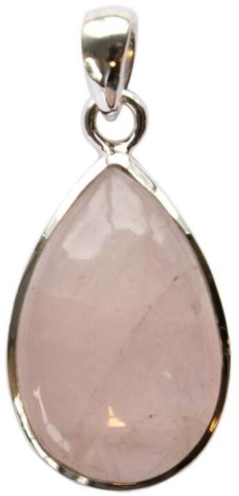 Couverture du livre « Pendentif quartz rose argent 925 forme goutte grand modele » de  aux éditions Dg-exodif