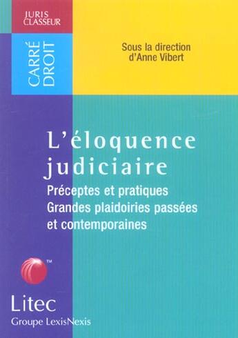 Couverture du livre « L'eloquence judiciaire » de Corvaisier aux éditions Lexisnexis