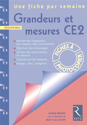 Couverture du livre « GRANDEURS ET MESURES » de Andre Michel aux éditions Retz