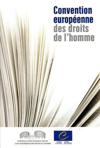 Couverture du livre « Convention européenne des droits de l'homme » de  aux éditions Conseil De L'europe