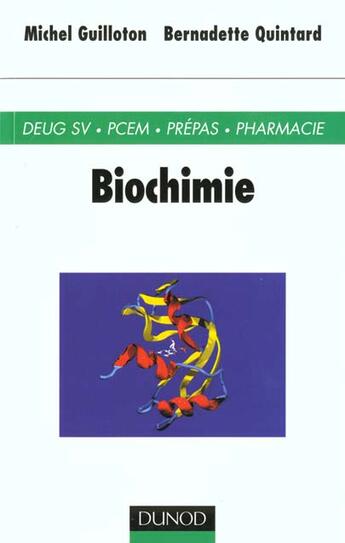 Couverture du livre « Biochimie » de Guilloton aux éditions Dunod