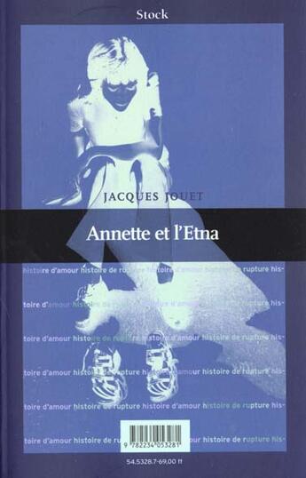 Couverture du livre « Annette Et L'Etna » de Jacques Jouet aux éditions Stock