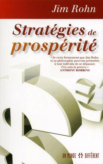 Couverture du livre « Stratégies de prosperité » de Jim Rohn aux éditions Un Monde Different