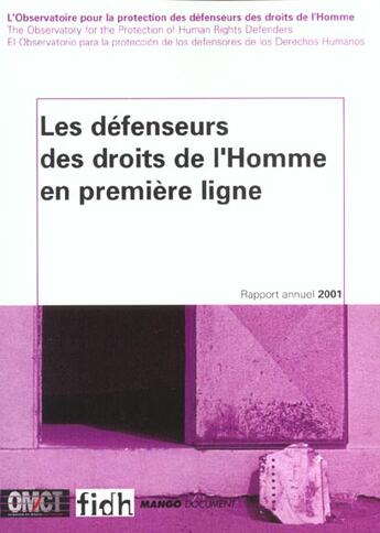 Couverture du livre « Les Defenseurs Des Droits De L'Homme En Premiere Ligne » de  aux éditions Mango