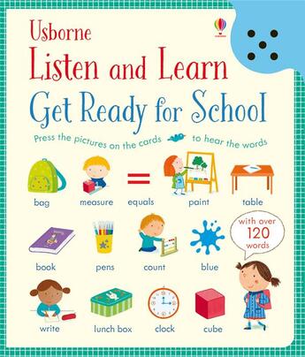 Couverture du livre « Listen and learn ; get ready for school » de Bathie Holly aux éditions Usborne