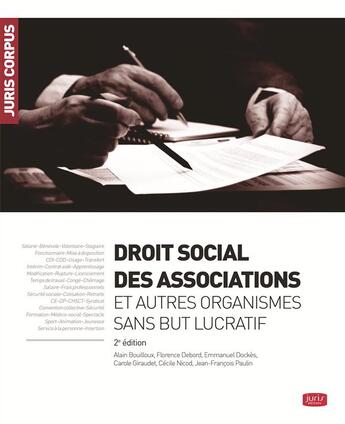 Couverture du livre « Droit social des associations et autres organismes sans but lucratif ; 2e édition » de Emmanuel Dockes aux éditions Juris Editions