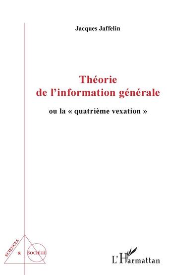 Couverture du livre « Théorie de l'information générale ou la 