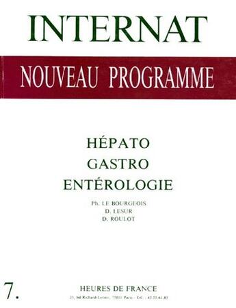 Couverture du livre « H.g.e. medicale - inp 7 » de Bourgois Le aux éditions Heures De France