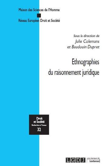 Couverture du livre « Ethnograhies du raisonnement juridique » de  aux éditions Lgdj