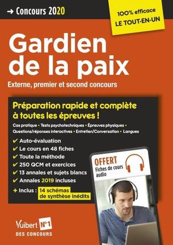 Couverture du livre « Gardien de la paix concours (édition 2020) » de  aux éditions Vuibert