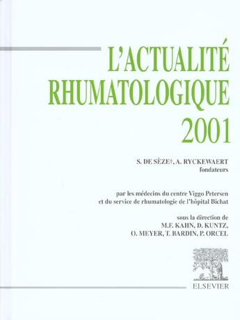 Couverture du livre « L'actualite rhumatologique 2001 » de  aux éditions Elsevier-masson