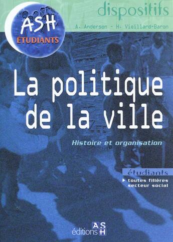 Couverture du livre « Politique de la ville » de Anderson aux éditions Ash