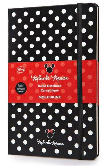Couverture du livre « Minnie mouse carnet gd format ligne noir a pois import us » de Moleskine aux éditions Moleskine