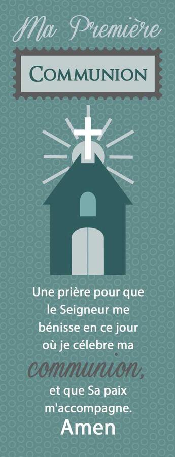 Couverture du livre « Lot de 20 - signet ma premiere communion vintage une priere pour que le seigneur...eglise - signet p » de  aux éditions Prouvost