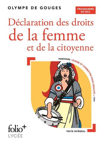 Couverture du livre « Déclaration des droits de la femme et de la citoyenne ; bac 2022 » de Olympe De Gouges aux éditions Folio