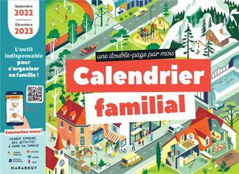 Couverture du livre « Calendrier familial : une double page par mois (édition 2022/2023) » de  aux éditions Marabout