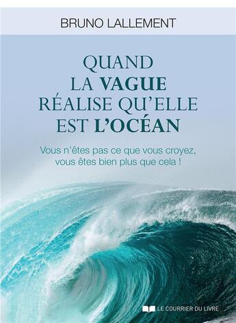 Couverture du livre « Quand la vague réalise qu'elle est l'océan ; vous n'êtes pas ce que vous croyez, vous êtes bien plus que cela ! » de Bruno Lallement aux éditions Courrier Du Livre