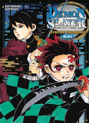 Couverture du livre « Demon slayer : livre de coloriage bleu » de Koyoharu Gotouge aux éditions Panini