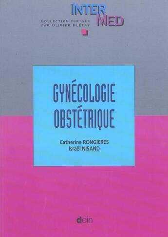 Couverture du livre « Gynecologie obstetrique » de Rongieres/Nisau aux éditions Doin