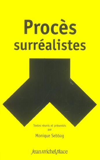 Couverture du livre « Procès surréalistes » de Monique Sebbag aux éditions Nouvelles Editions Place