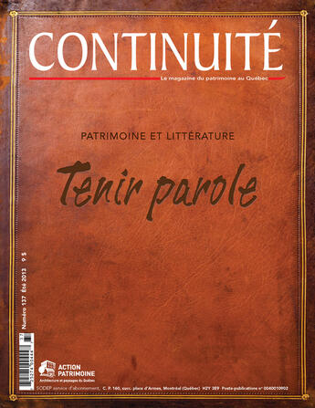 Couverture du livre « Continuité t.137 » de  aux éditions Editions Continuite