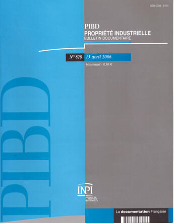 Couverture du livre « PIBD T.828 ; 15 AVRIL 2006 » de  aux éditions Documentation Francaise