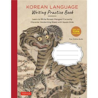 Couverture du livre « Korean language writing practice book /anglais/coreen » de Tuttle Publsihing aux éditions Tuttle