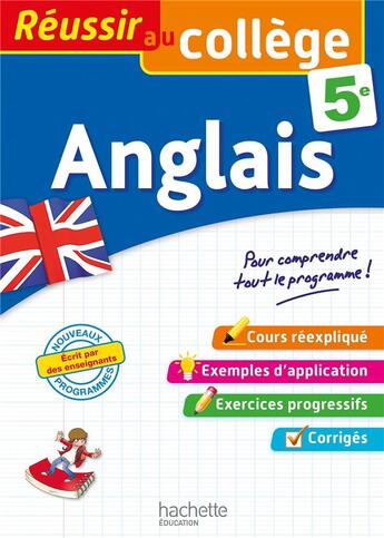 Couverture du livre « Reussir au college anglais 5eme » de Andre Michoux aux éditions Hachette Education