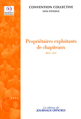 Couverture du livre « Proprietaires exploitants de chapiteaux » de  aux éditions Documentation Francaise