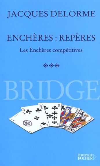 Couverture du livre « Encheres » de Jacques Delorme aux éditions Rocher