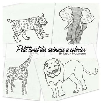 Couverture du livre « Le petit livret des animaux a colorier » de Nolwenn Lison aux éditions Books On Demand