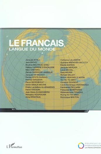 Couverture du livre « Le Francais ; Langue Du Monde » de  aux éditions L'harmattan