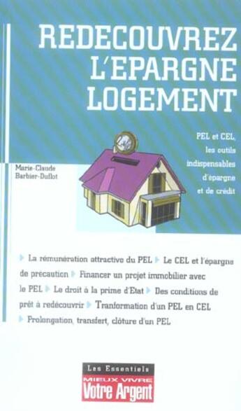 Couverture du livre « Redecouvrez L'Epargne Logement » de Marie-Claude Barbier-Duflot aux éditions L'express