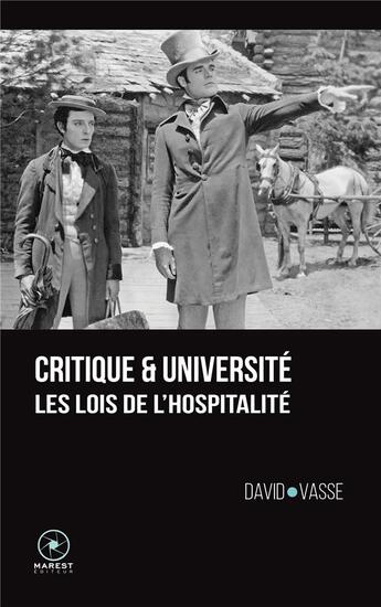 Couverture du livre « Critique et université ; les lois de l'hospitalité » de David Vasse aux éditions Marest