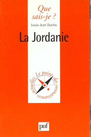 Couverture du livre « La Jordanie » de Louis-Jean Duclos aux éditions Que Sais-je ?