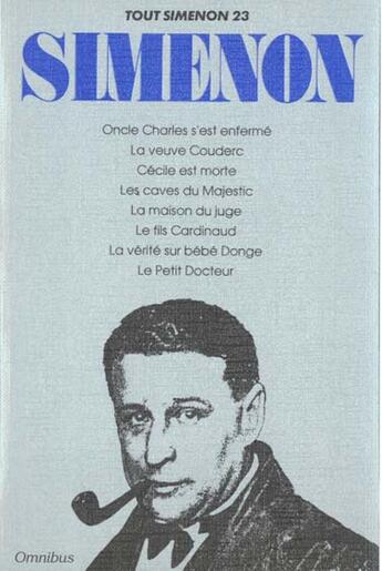 Couverture du livre « Tout Simenon T.23 » de Georges Simenon aux éditions Omnibus