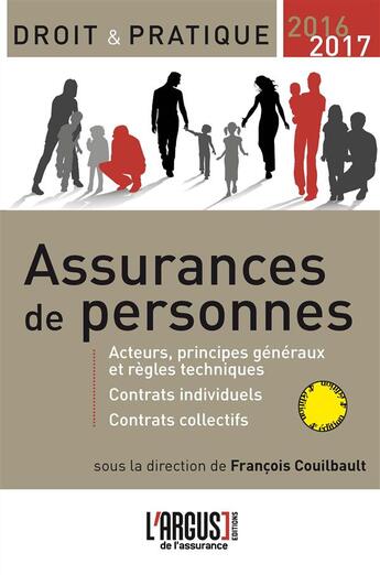 Couverture du livre « Assurance de personnes (édition 2016/2017) » de Francois Couilbault aux éditions L'argus De L'assurance