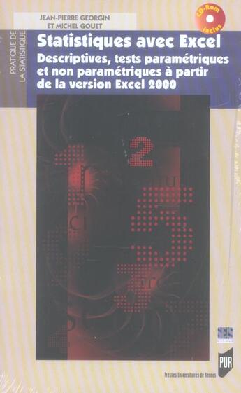 Couverture du livre « STATISTIQUE AVEC EXCEL » de Pur aux éditions Pu De Rennes