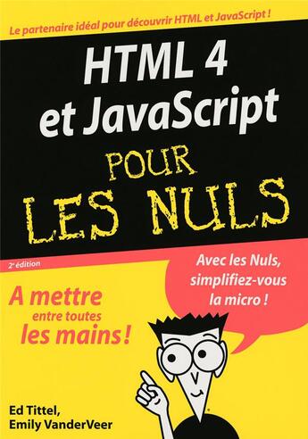 Couverture du livre « HTML 4 et Javascript » de Vander Veer/Tittel aux éditions First Interactive